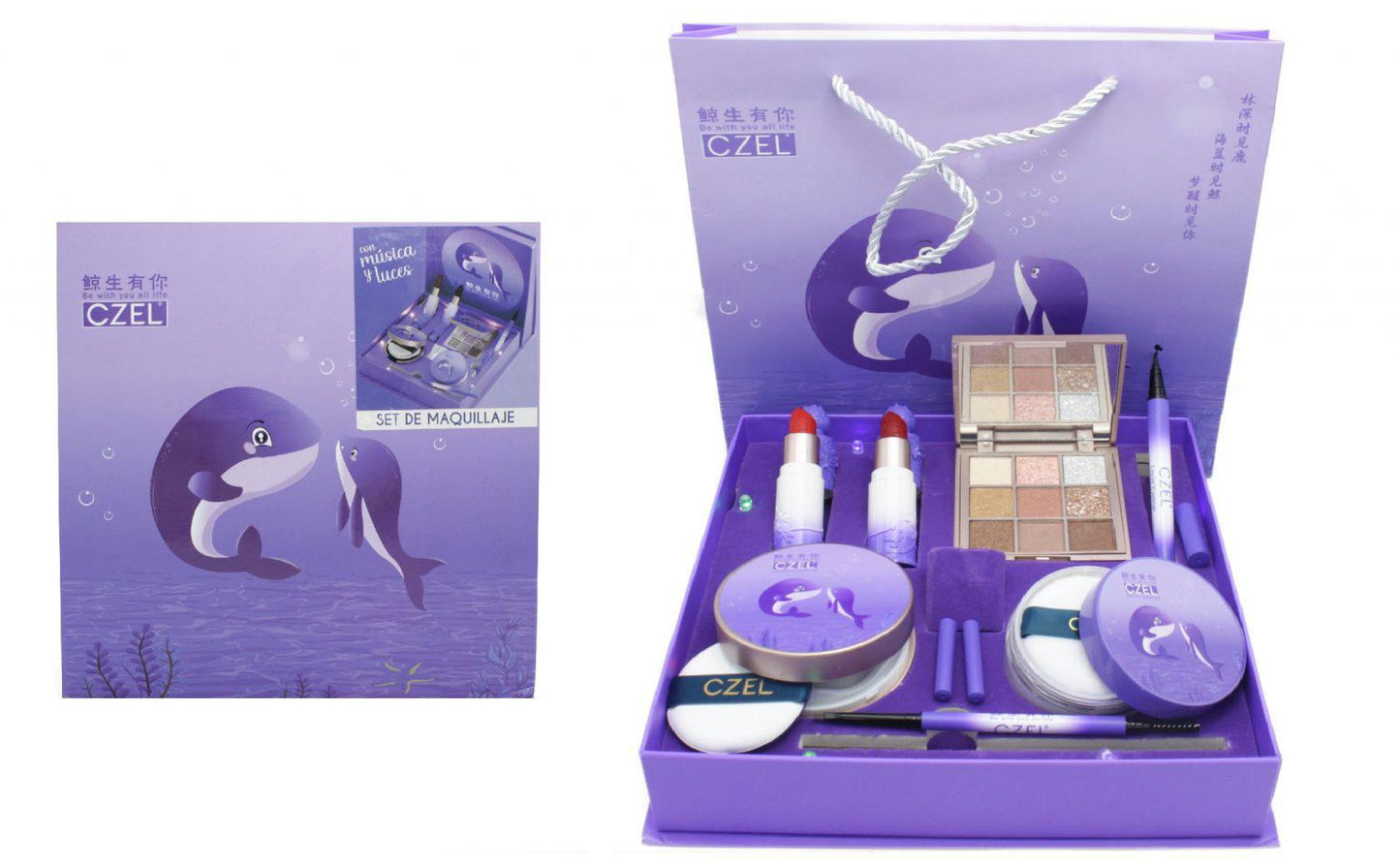 Set Maquillaje Ballena con música y luces