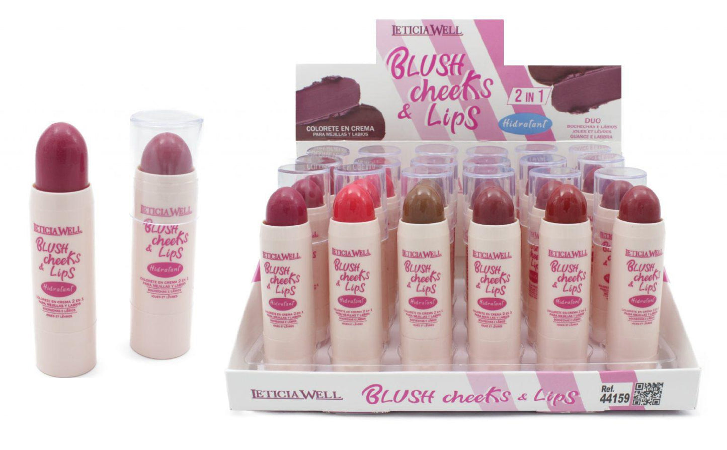 Colorete en stick Blush, cheeks and lips