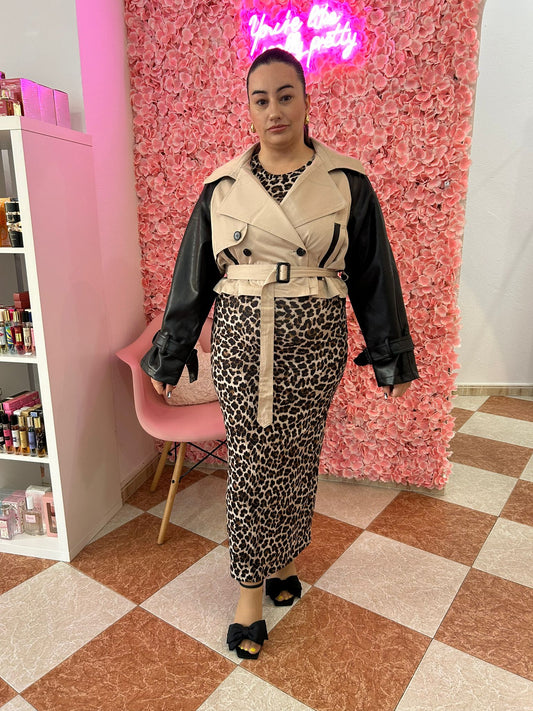 Gabardina Combinada Crop