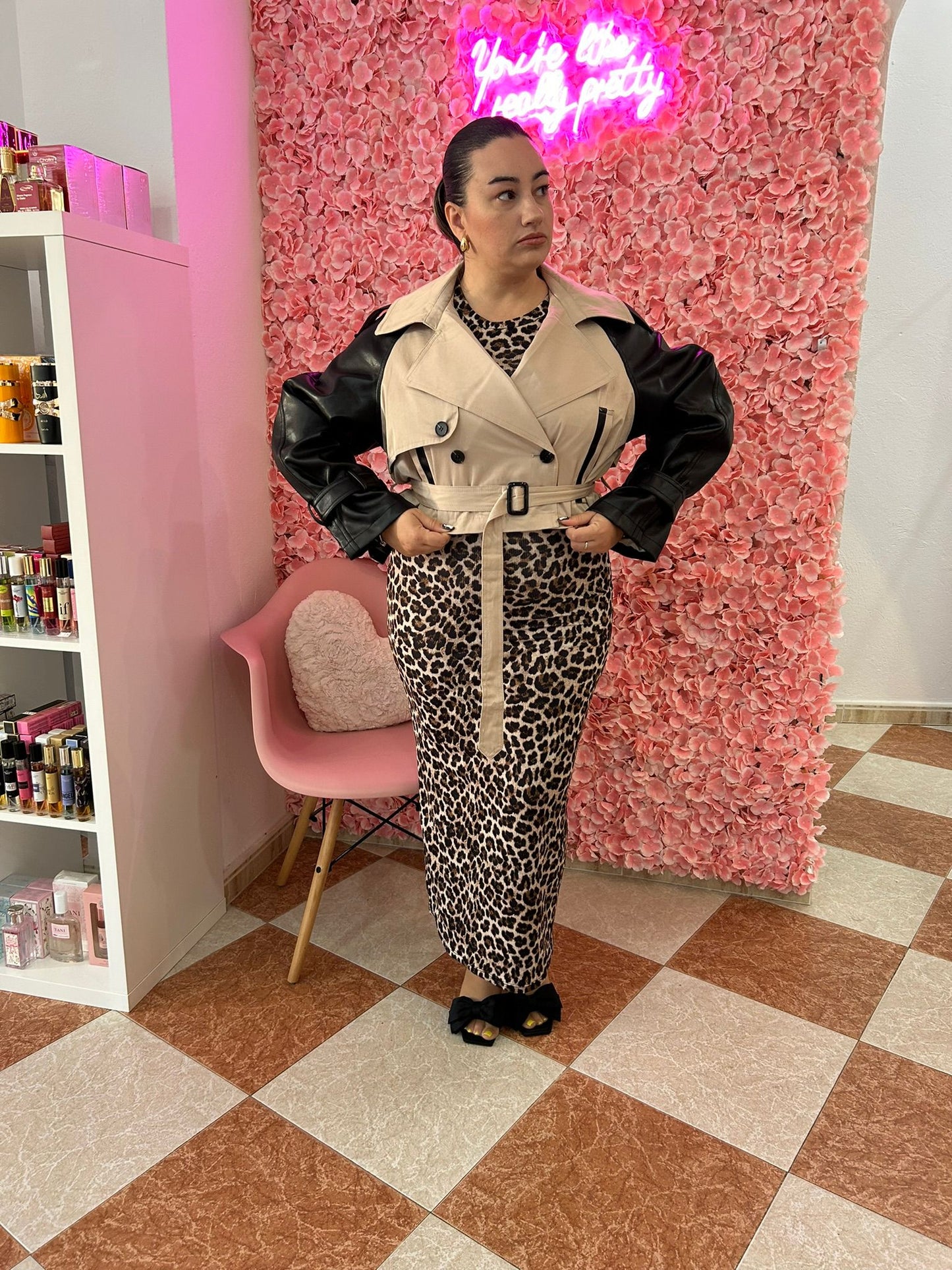 Gabardina Combinada Crop