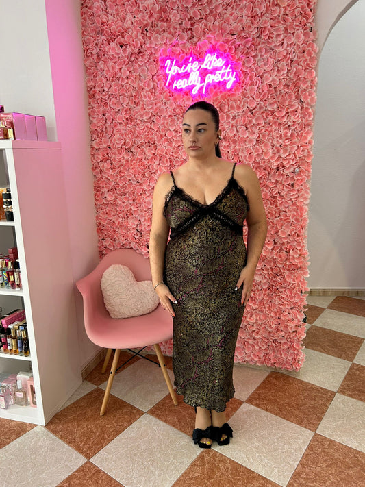 Vestido Lencero Print Serpiente